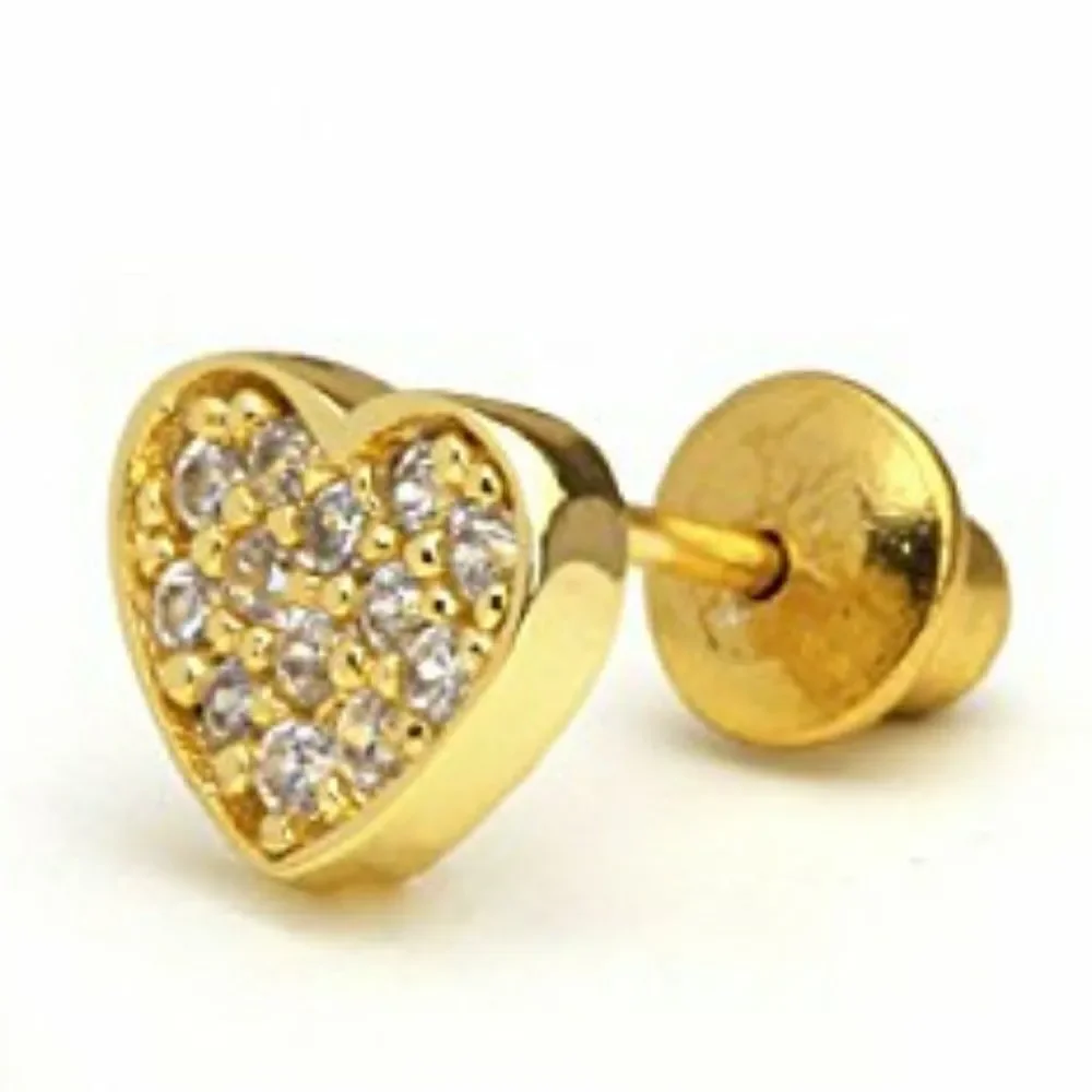 New  gold plated Heart Earrings
